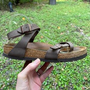 Birkenstock Yara Ankle Wrap Leather Sandals Size 40
